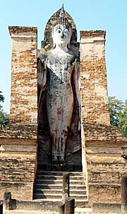 Large Buddha in Wat Mahathat, Sukothai